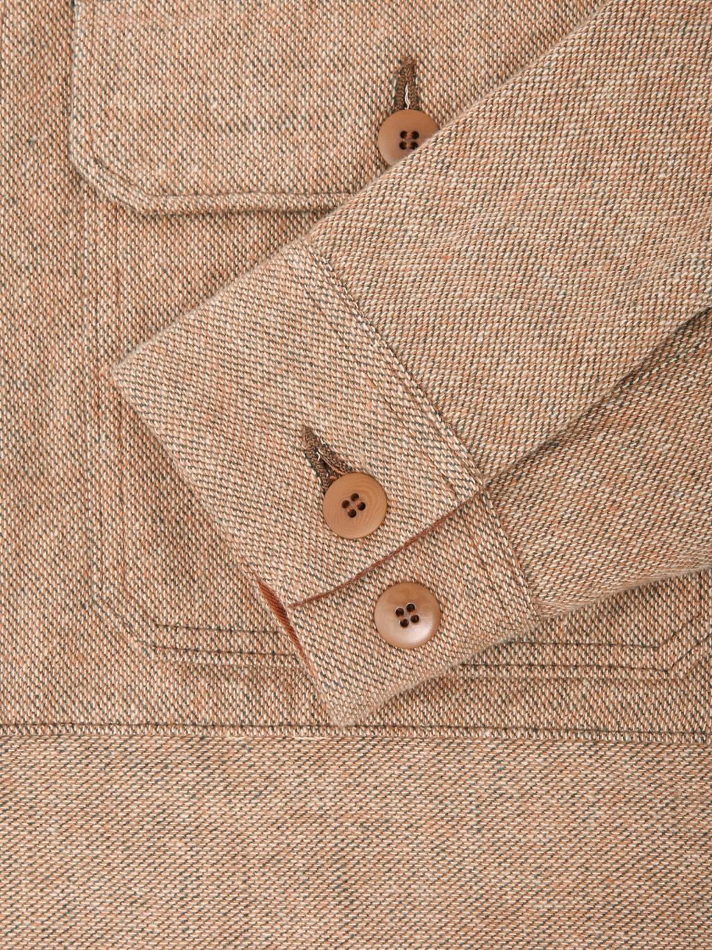 Samurai Jeans S100NAJ25 Elemental Flannel Jacket Beige - Redcast Heritage Co.