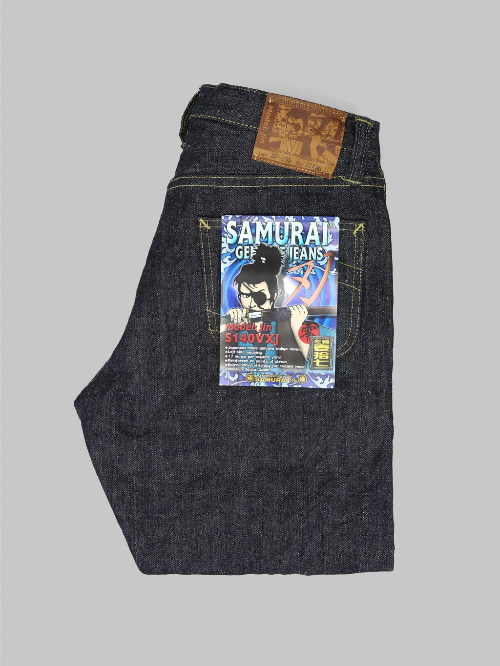 samurai jeans s140vxj jin left hand twill selvedge jeans japanese made