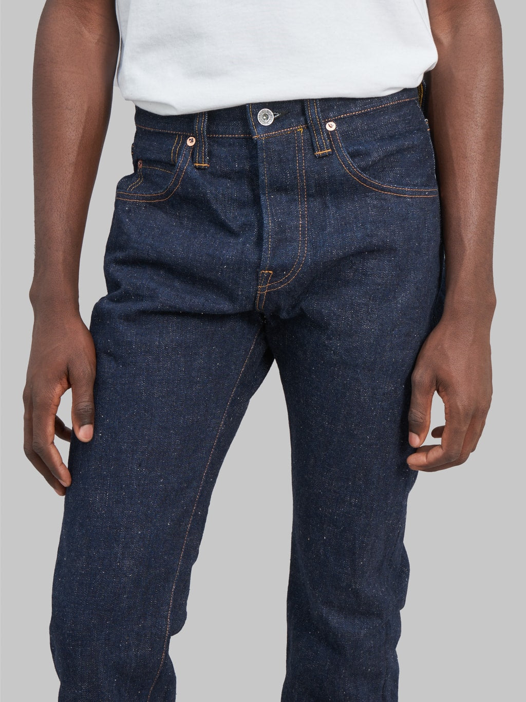 samurai jeans s211ax ai benkei natural indigo 18oz relaxed tapered jeans waist