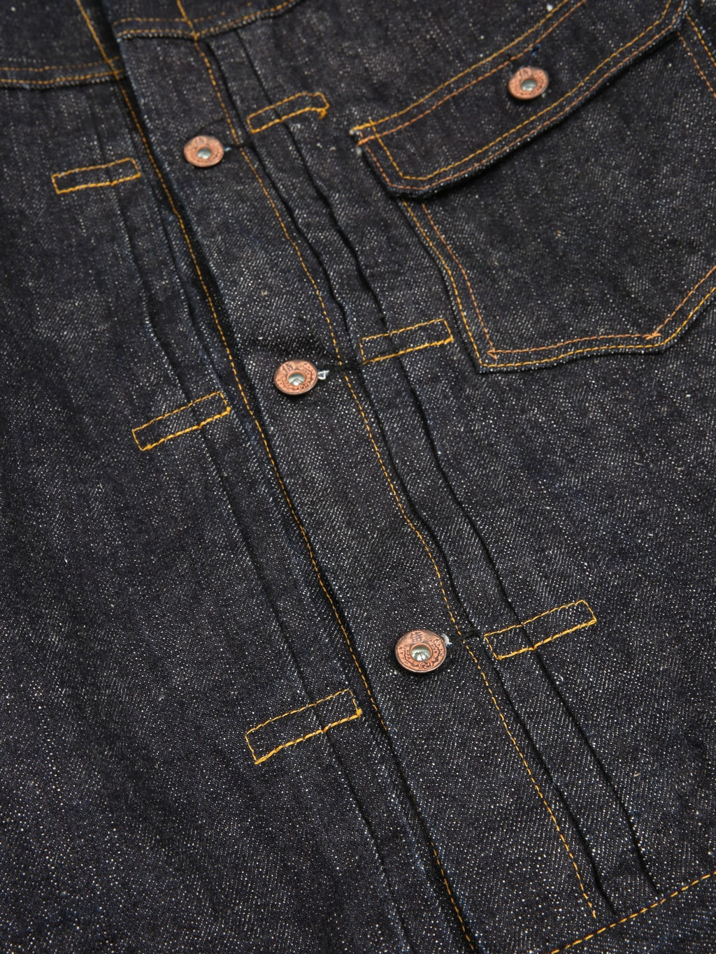 samurai jeans s556vx denim type 1 selvedge jacket buttons