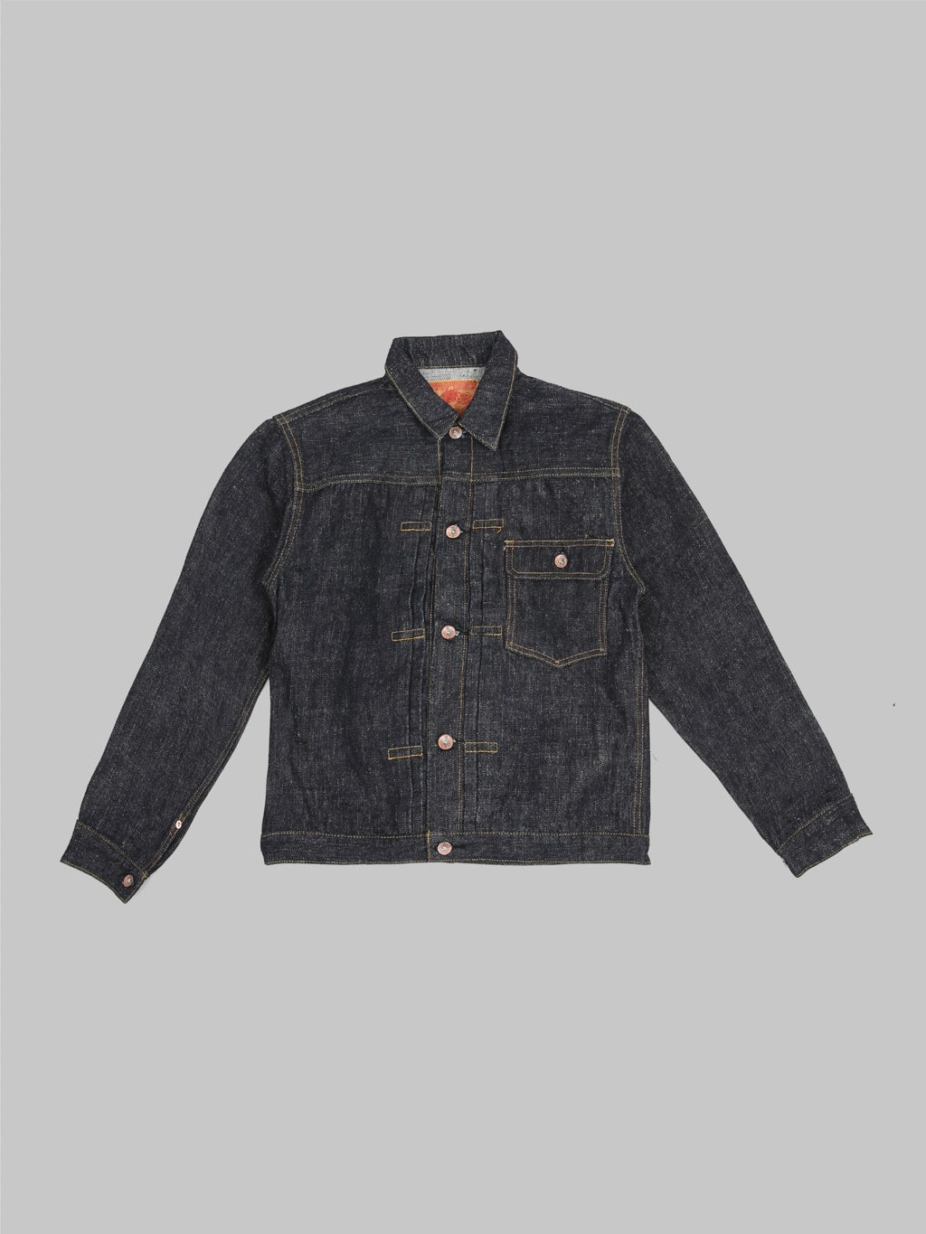 samurai jeans s556vx denim type 1 selvedge jacket front