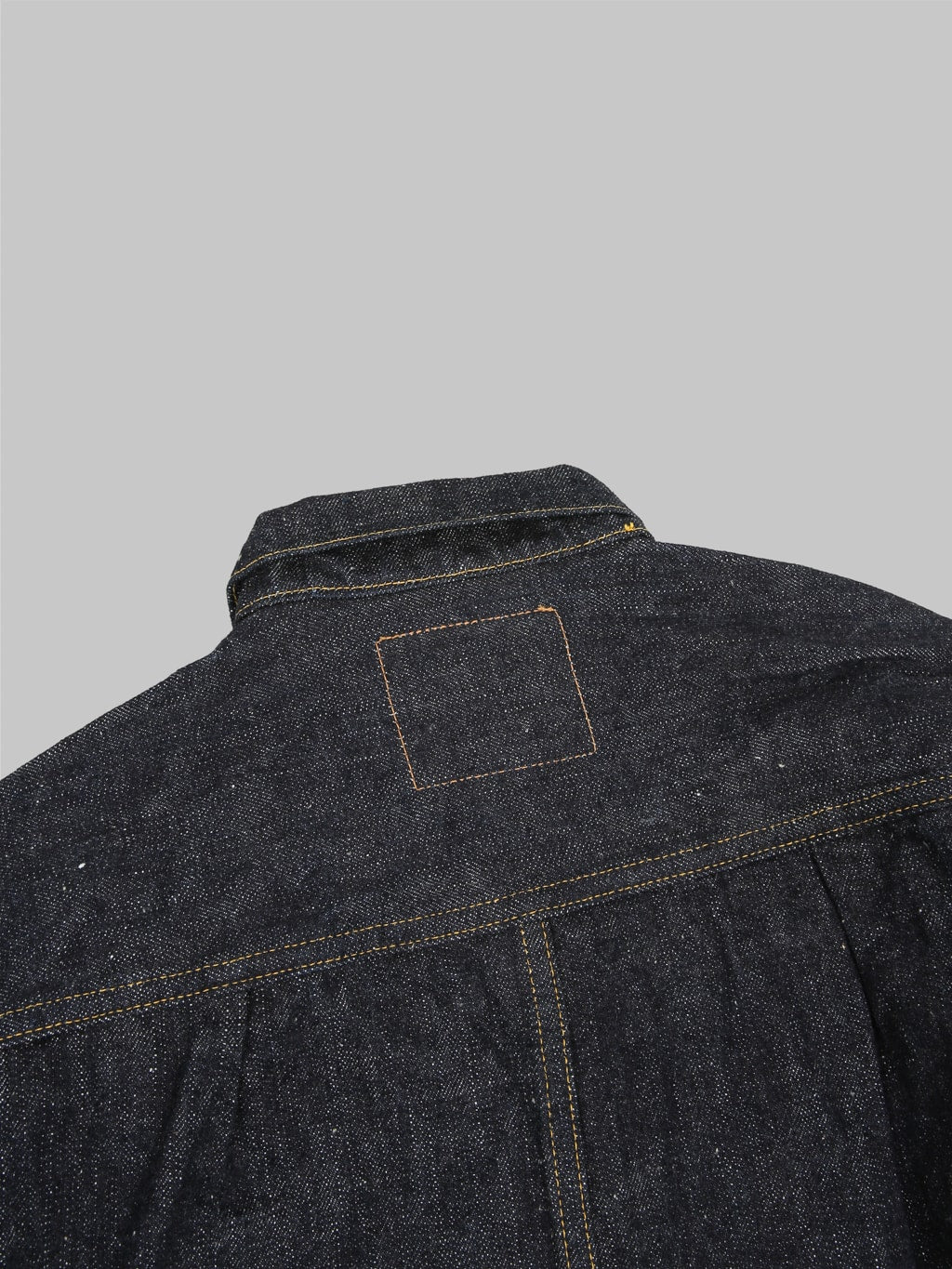 samurai jeans s556vx denim type 1 selvedge jacket back collar