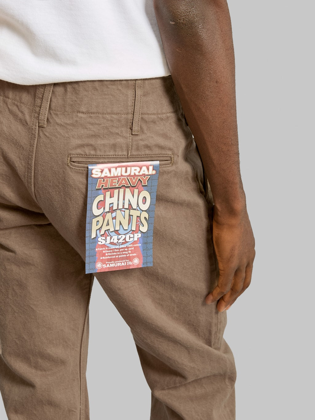 Samurai Jeans SJ42CP 15oz Heavy Chino Slim Straight back pocket