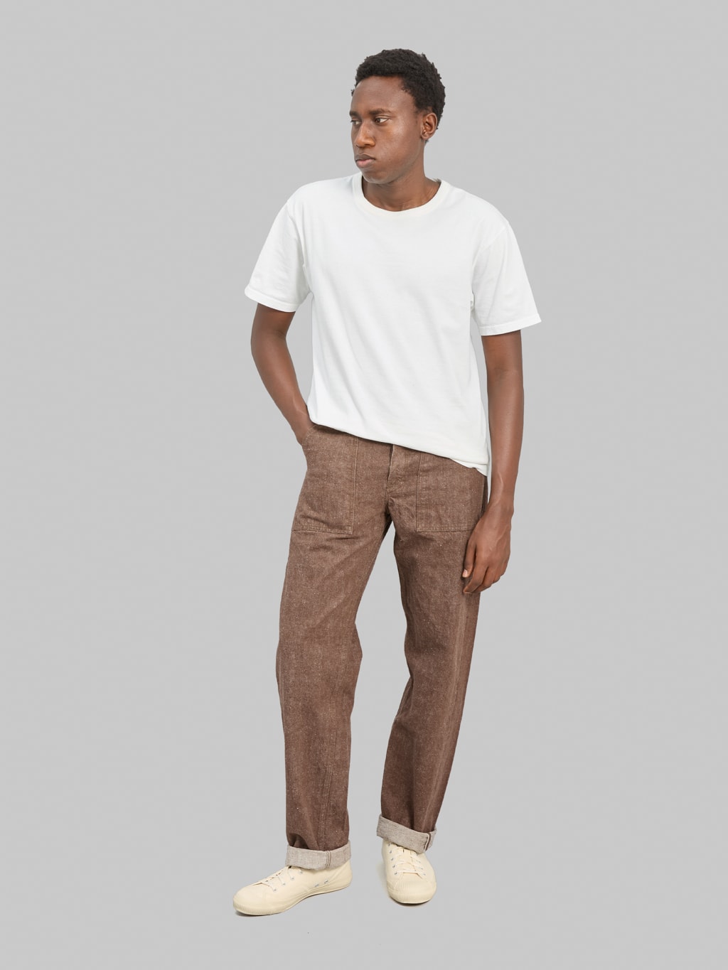 Samurai Jeans SJ52BR 15oz "Kanoko Aimadara" Baker Pants Brown