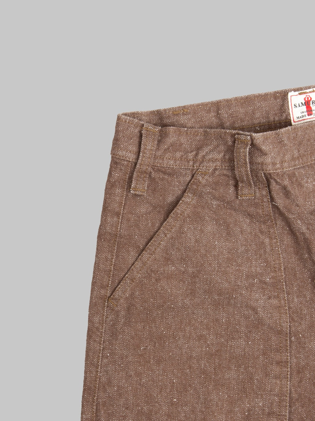 Samurai Jeans SJ52BR 15oz "Kanoko Aimadara" Baker Pants Brown