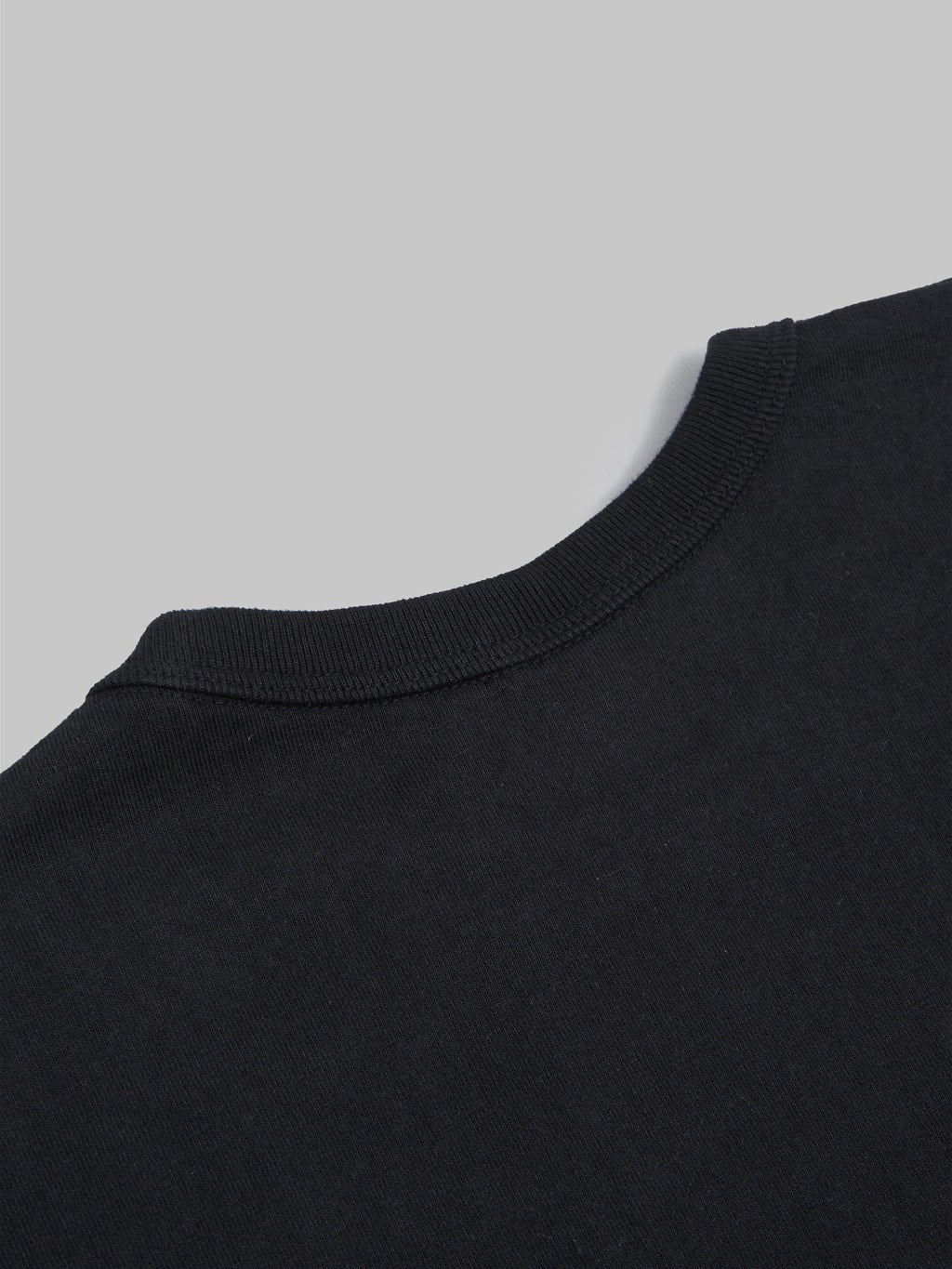 samurai jeans solid plain heavyweight tshirt black back collar