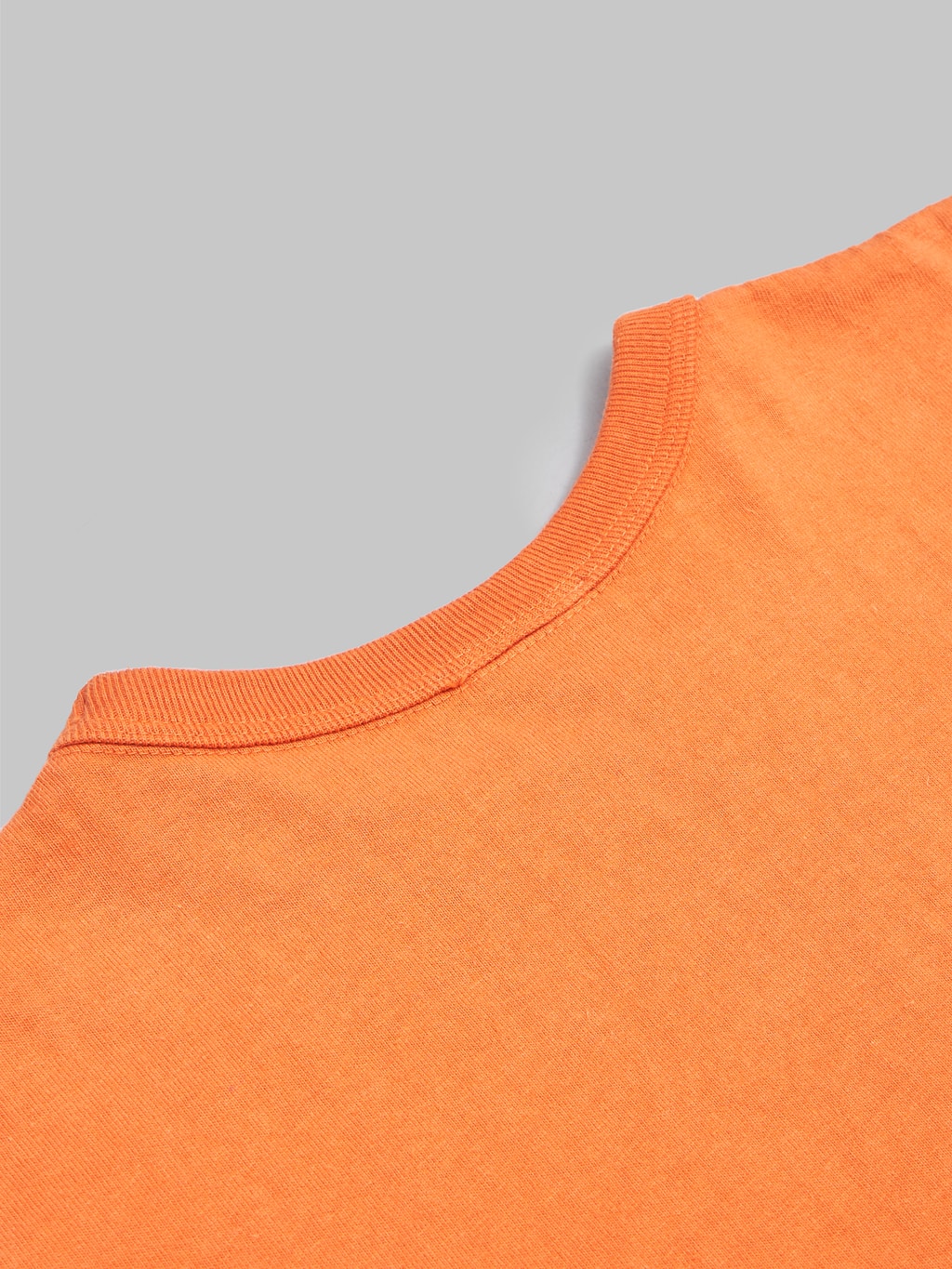 Samurai jeans solid plain heavyweight tshirt orange collar stitching
