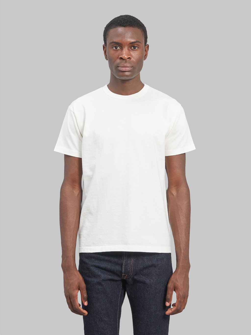 Samurai Jeans SJST-M-OVS Heavyweight Plain T-Shirt White