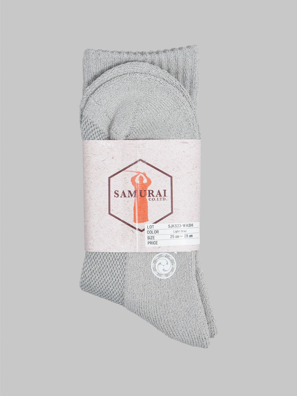 Samurai Jeans SJKS24 Japanese "Washi Paper" Socks Grey