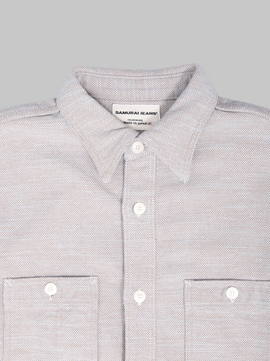 Samurai Jeans SMN25-01W Western  Cut Elemental Flannel Shirt Blue - Redcast Heritage Co.