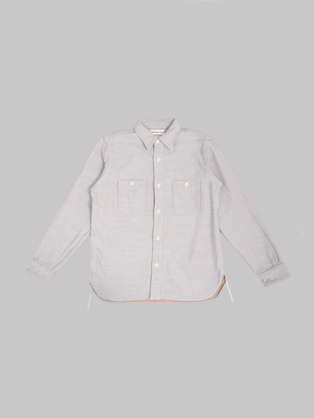 Samurai Jeans SMN25-01W Western  Cut Elemental Flannel Shirt Blue - Redcast Heritage Co.