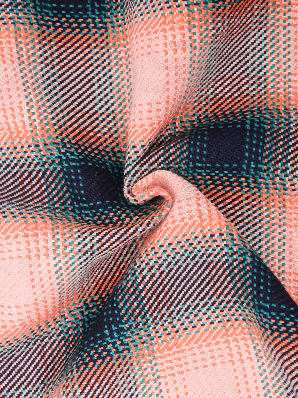 Samurai Jeans SIN25-01W Western Cut Rope Dyed Indigo Flannel Shirt Pink