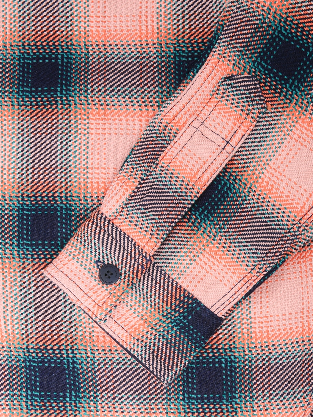 Samurai Jeans SIN25-01W Western Cut Rope Dyed Indigo Flannel Shirt Pink