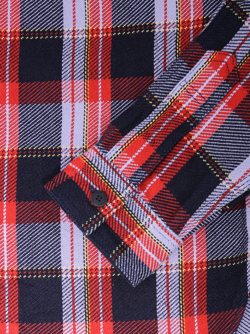 Samurai Jeans SIN25-01W Western Cut Rope Dyed Indigo Flannel Shirt Purple