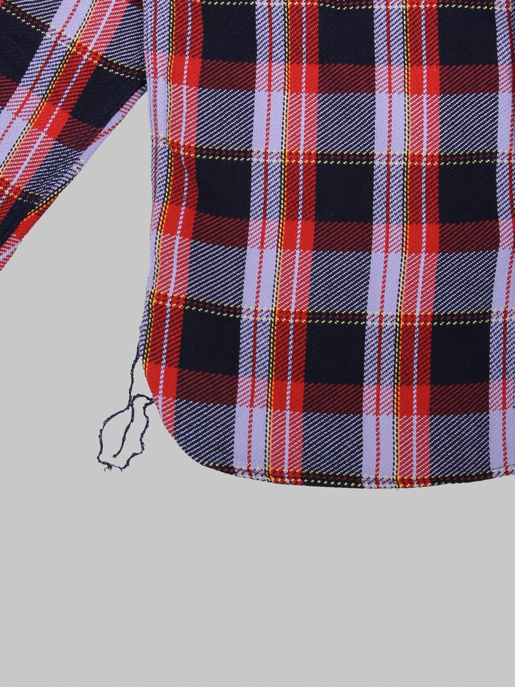 Samurai Jeans SIN25-01W Western Cut Rope Dyed Indigo Flannel Shirt Purple