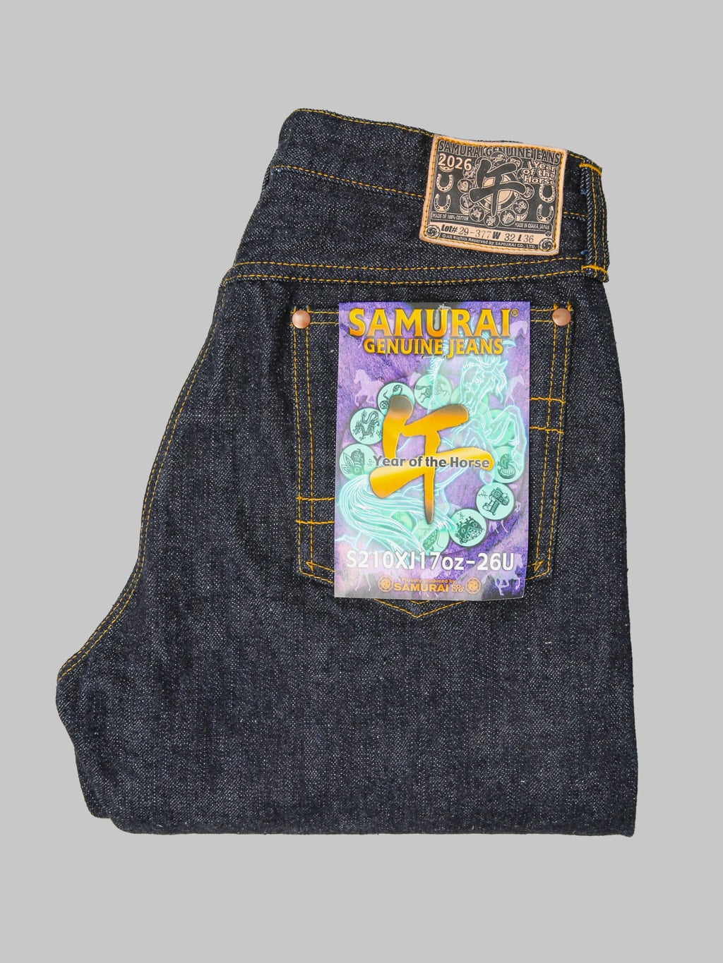 Samurai Jeans S210XJ17oz-26U "Year of  the Horse" 17oz Slim Straight Jeans