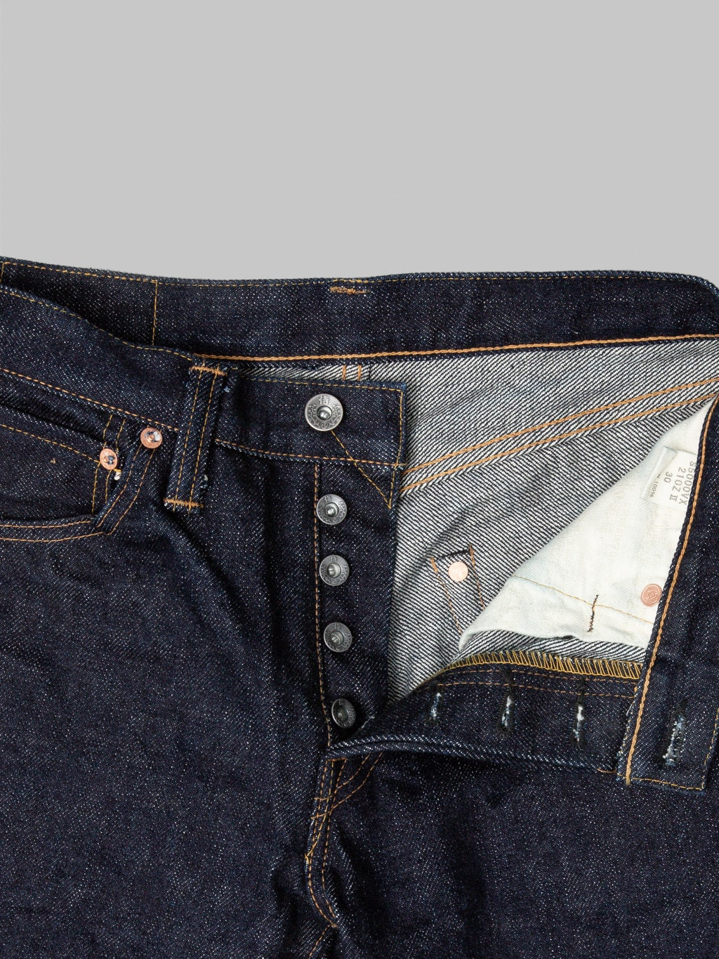 Samurai Jeans S5000VX21ozII Cho Kiwami 21oz Regular Straight Jeans iron buttons