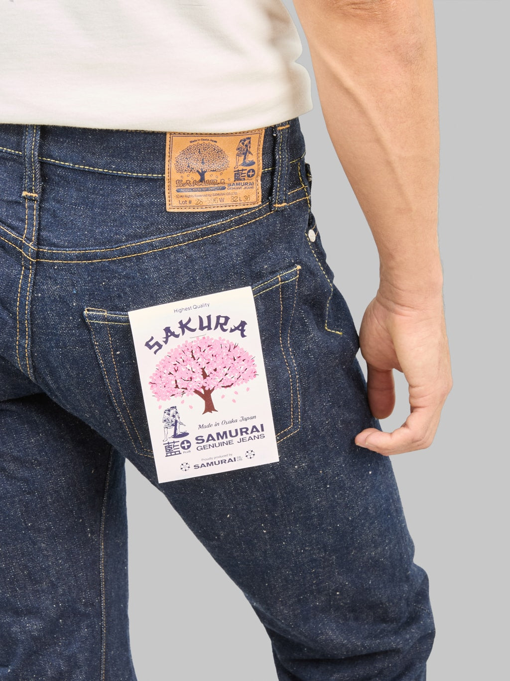 Samurai Jeans S500AX AI Plus Sakura 18oz Regular Straight pocket flasher