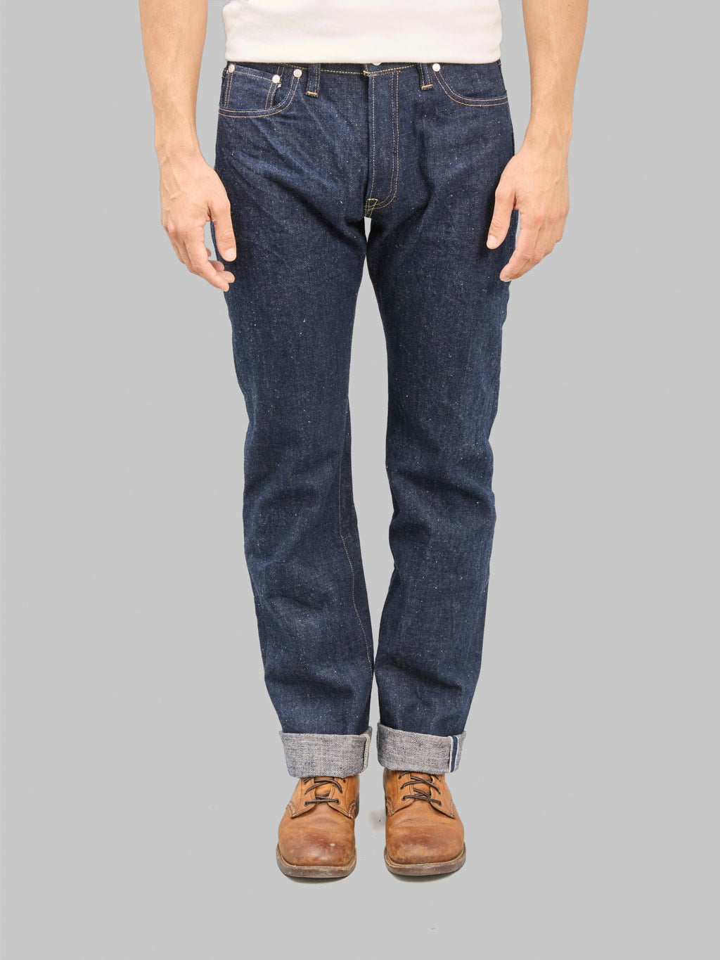 Samurai Jeans S500AX AI Plus Sakura 18oz Regular Straight front fit