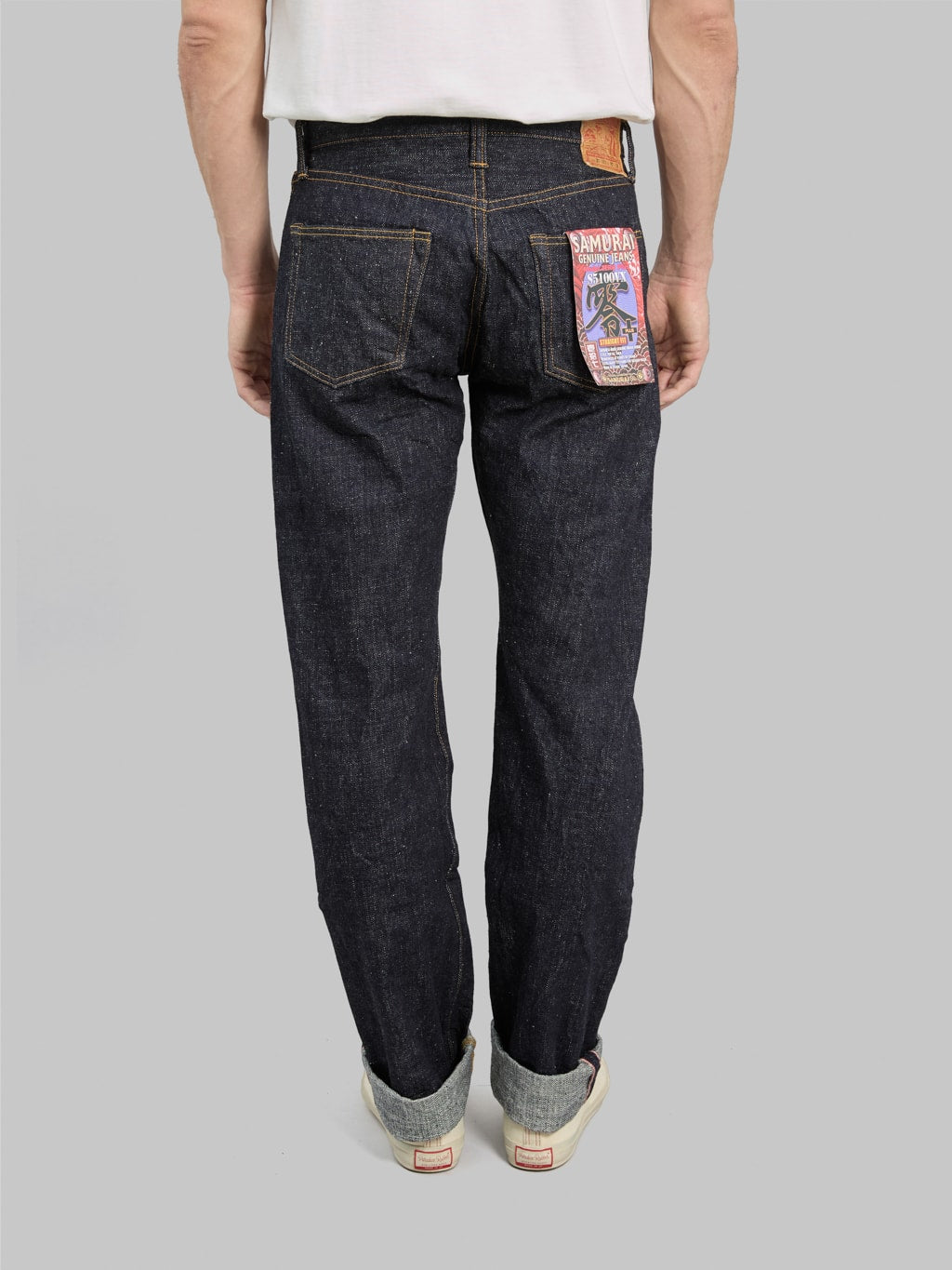 samurai s5100vx 17oz zero plus regular straigh selvedge jeans  back fit