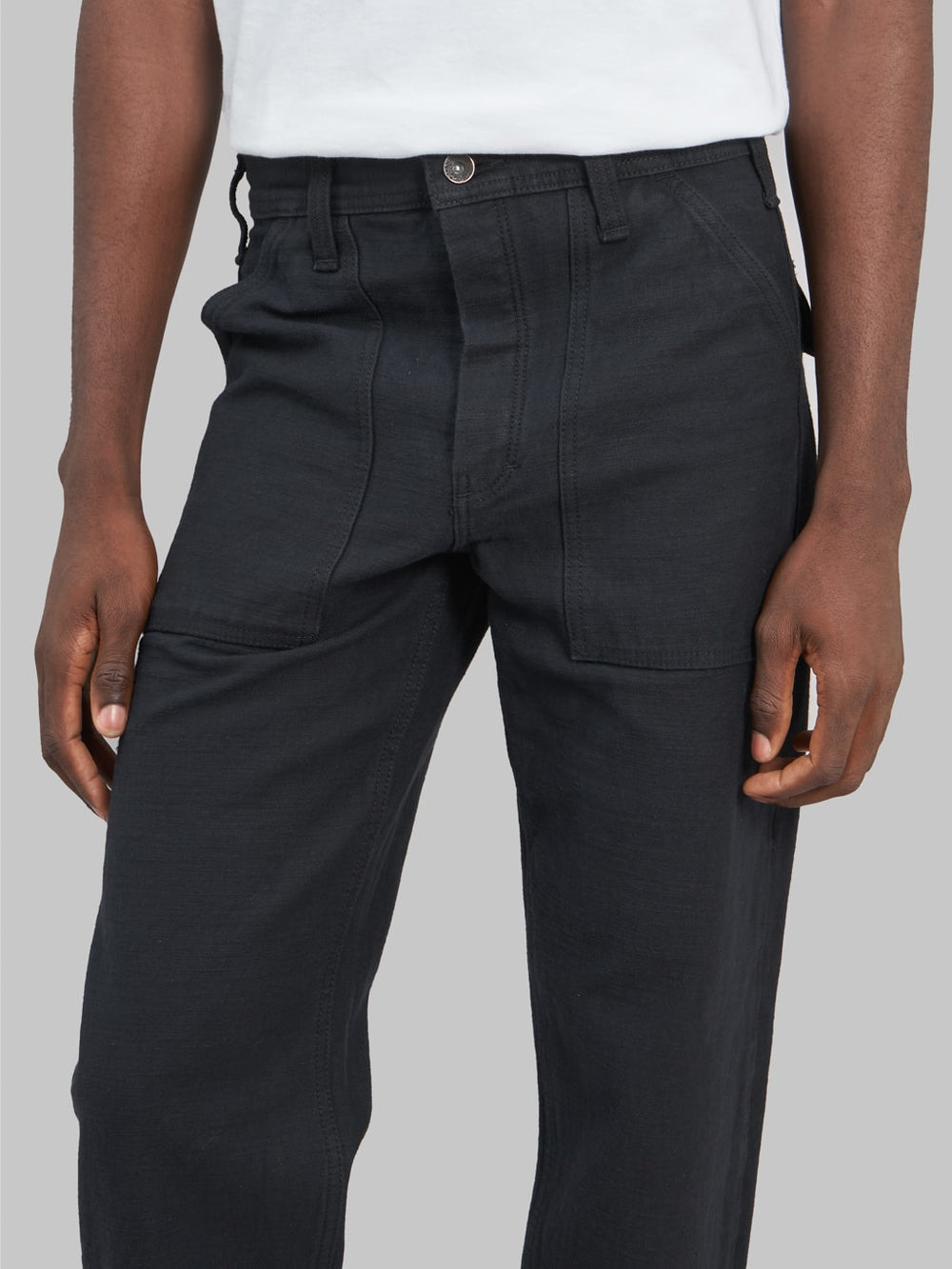 Samneric Pants Samurai SJ52BK 15oz Black Back Satin Baker Pants – Made in Japan