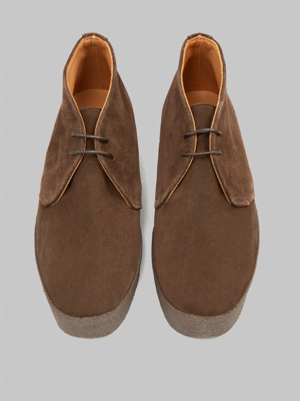 Sanders Japan Brit Chukka Polo Snuff Suede waxed laces