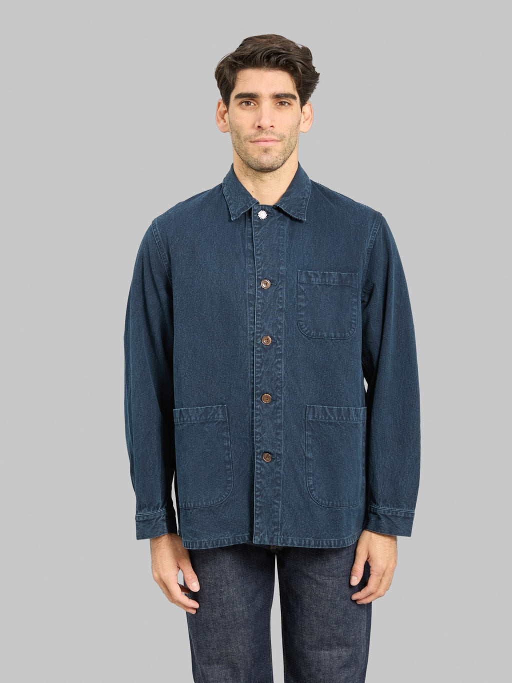 Seuvas 10oz Canvas Coverall Logwood Naturally Dyed | Made in Japan