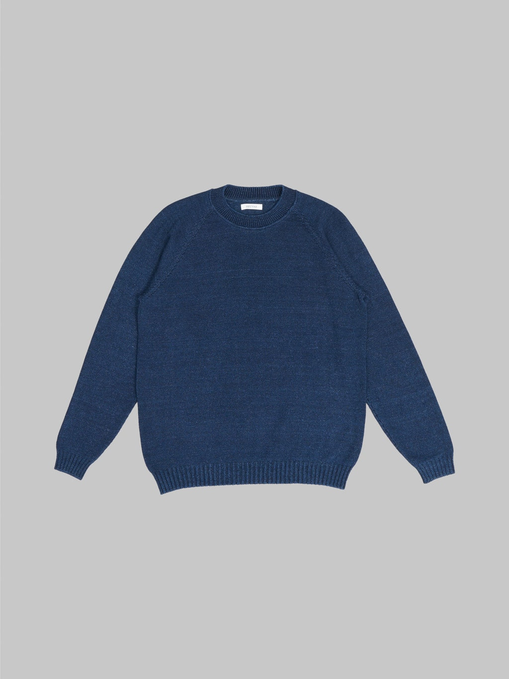seuvas cotton raglan sweater indigo front