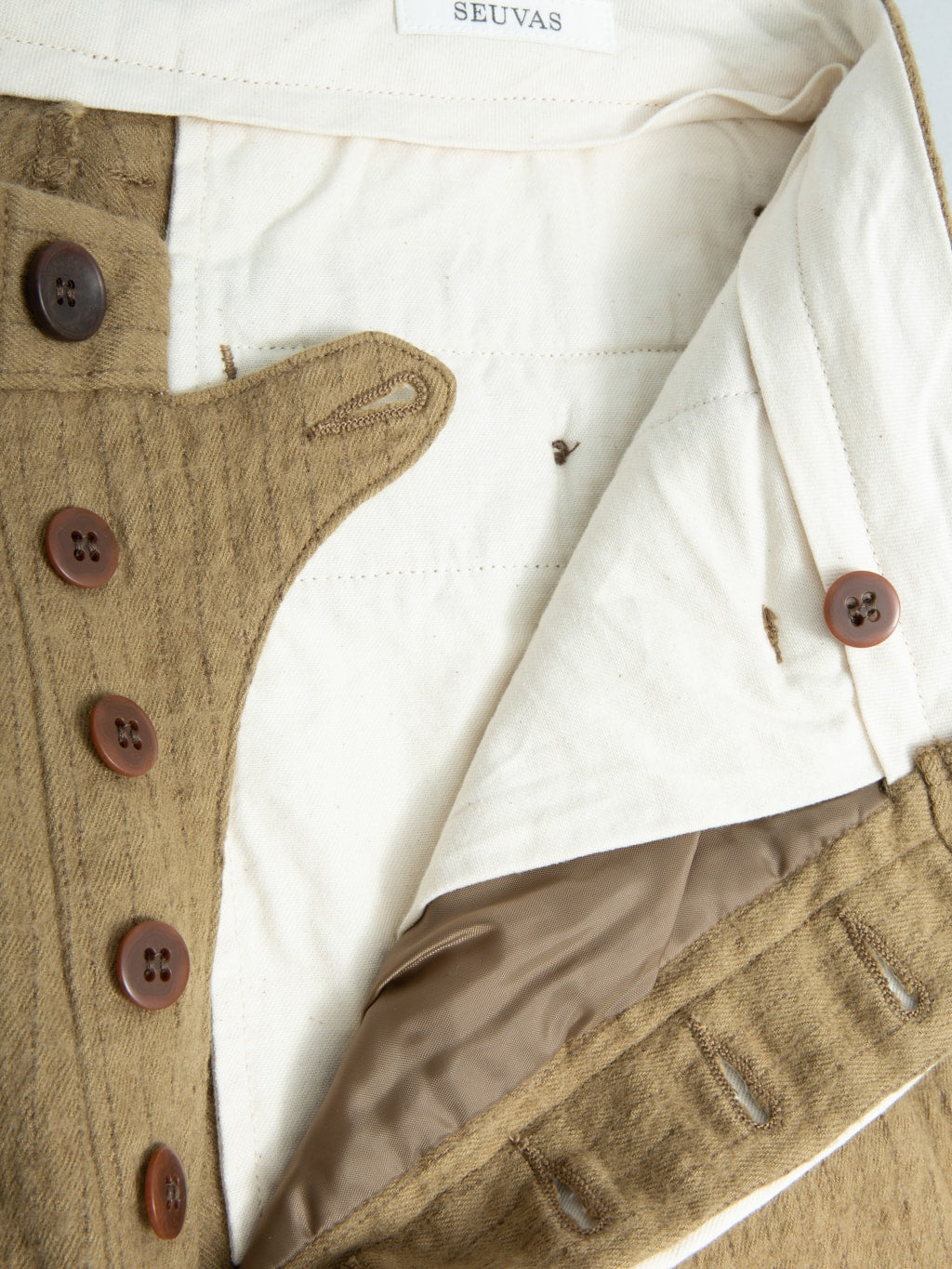 Seuvas C/W Tapered 2-Tuck Trousers Khaki