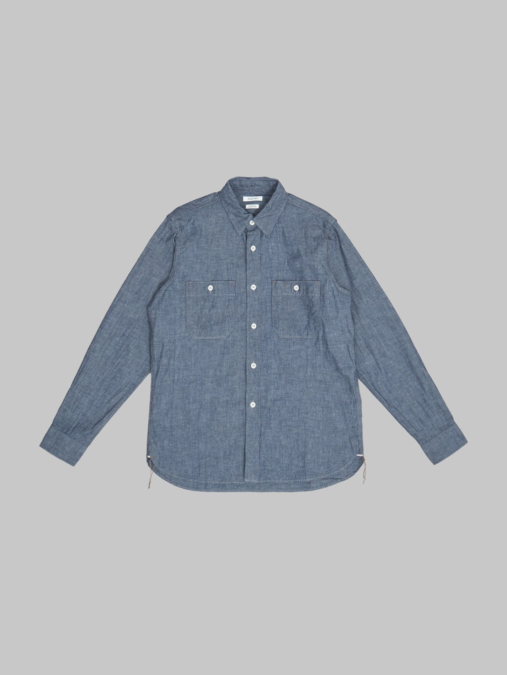 seuvas selvedge indigo chambray work shirt  front