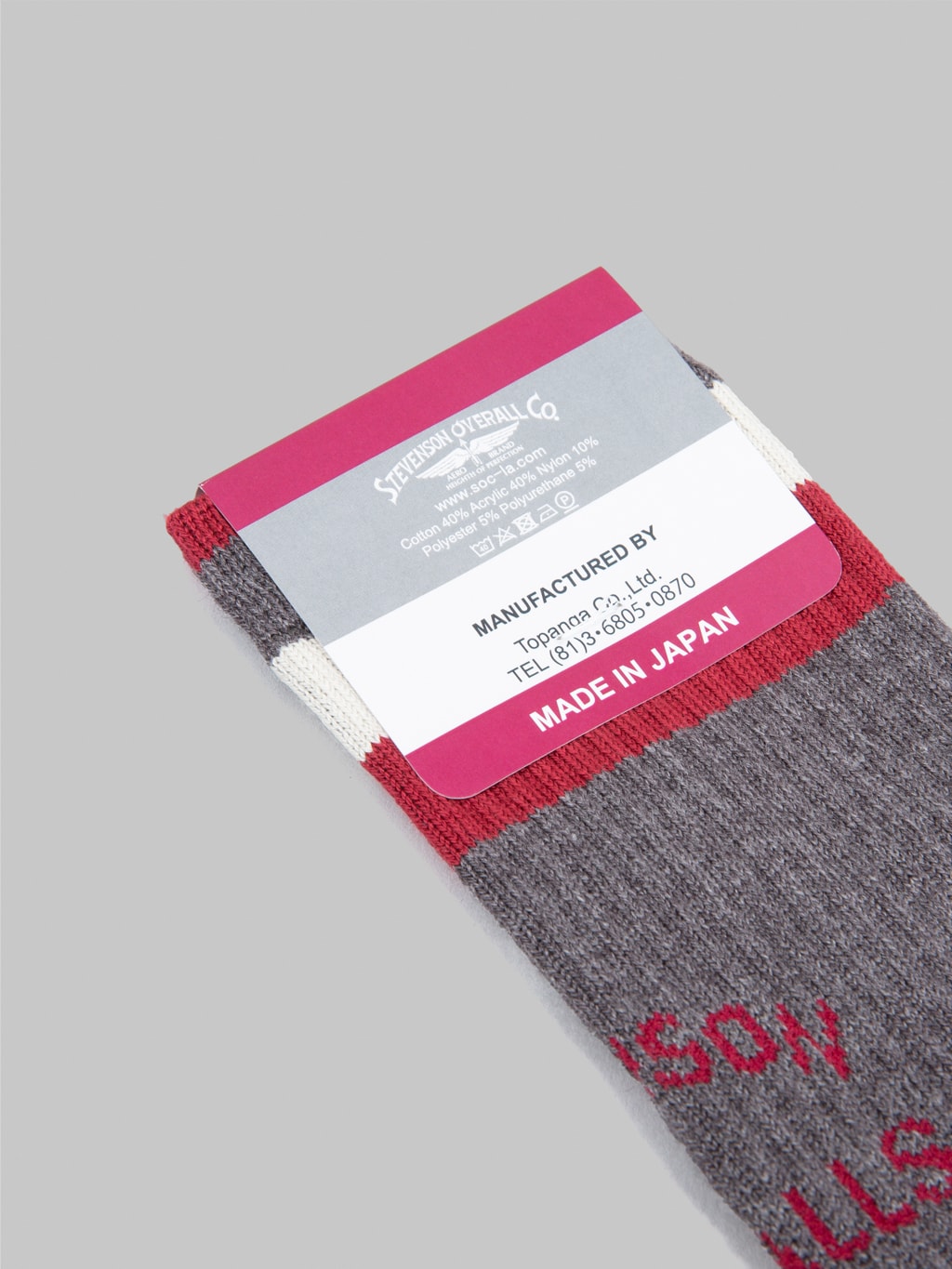 Stevenson Overall Co. Athletic Socks Grey