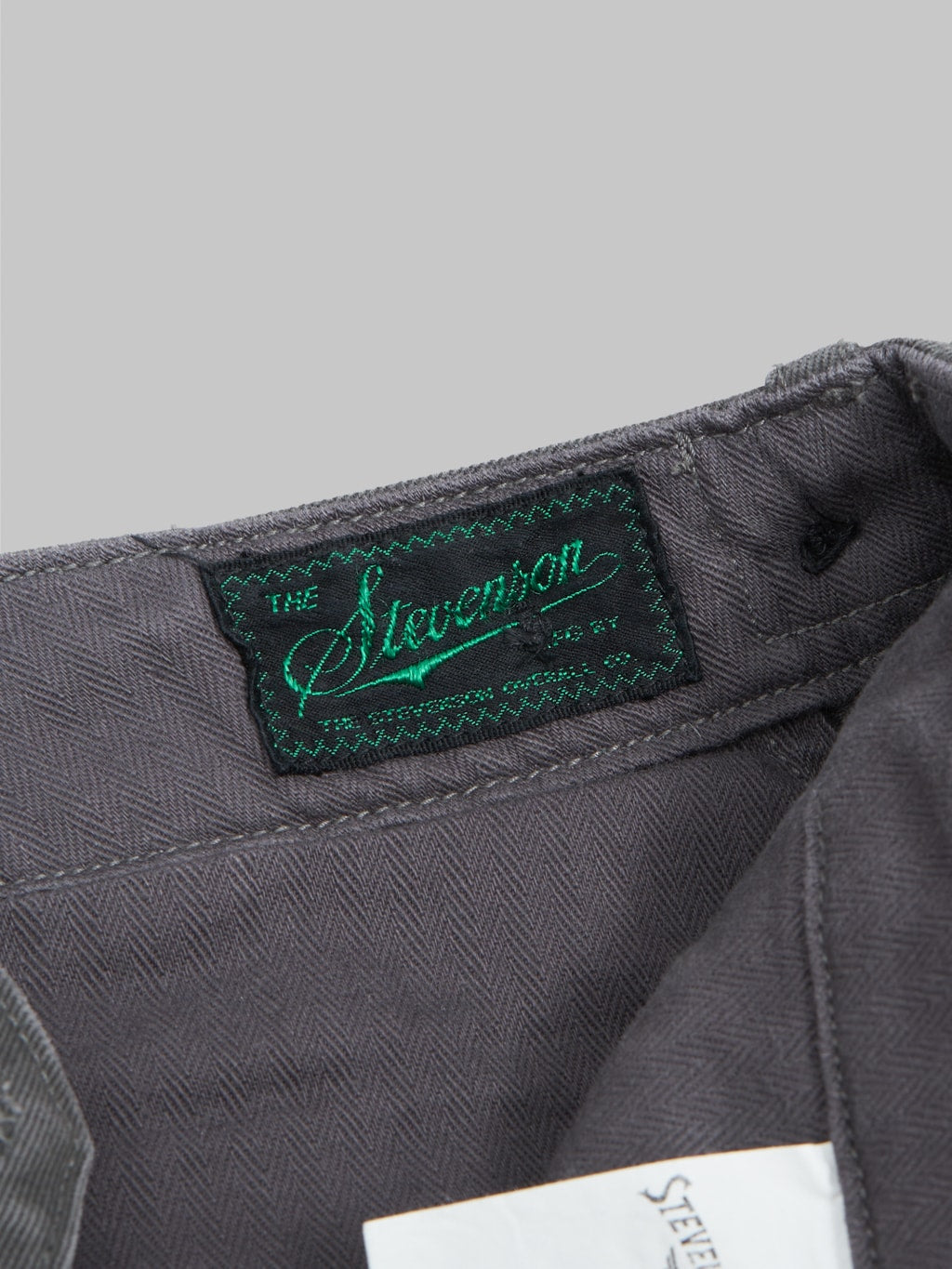 stevenson overall colts chinos v2 charcoal interior