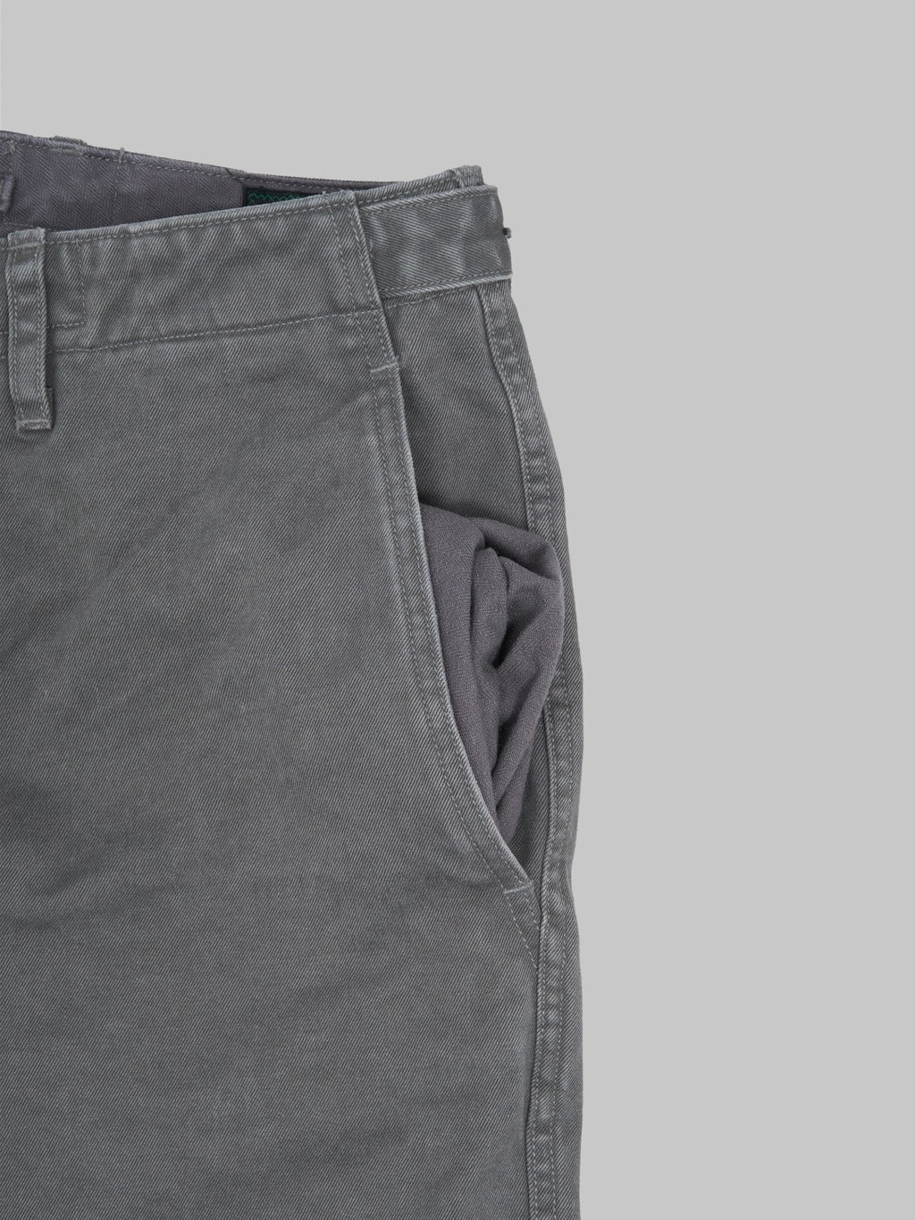 stevenson overall colts chinos v2 charcoal pocket inside