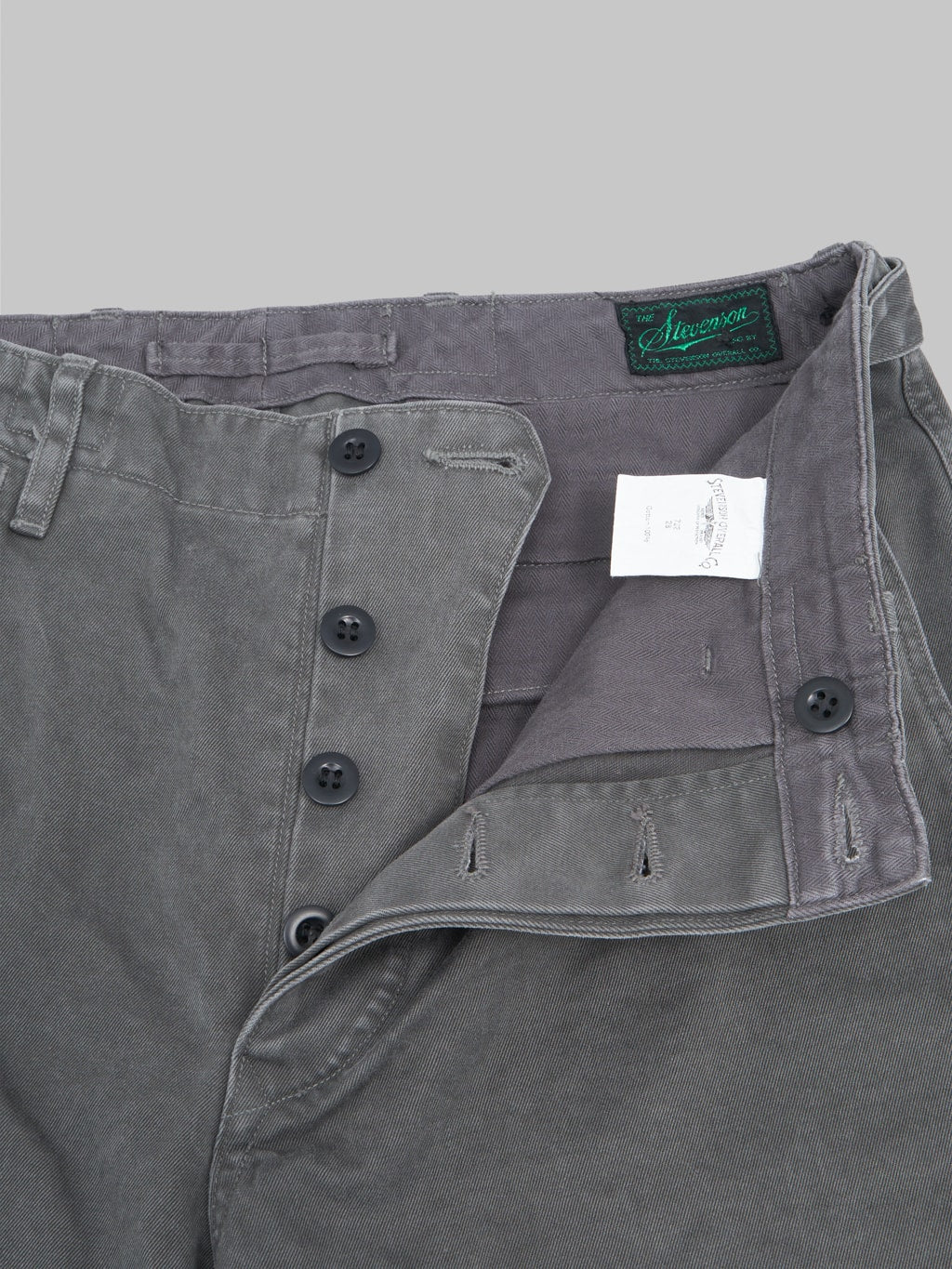 stevenson overall colts chinos v2 charcoal buttons