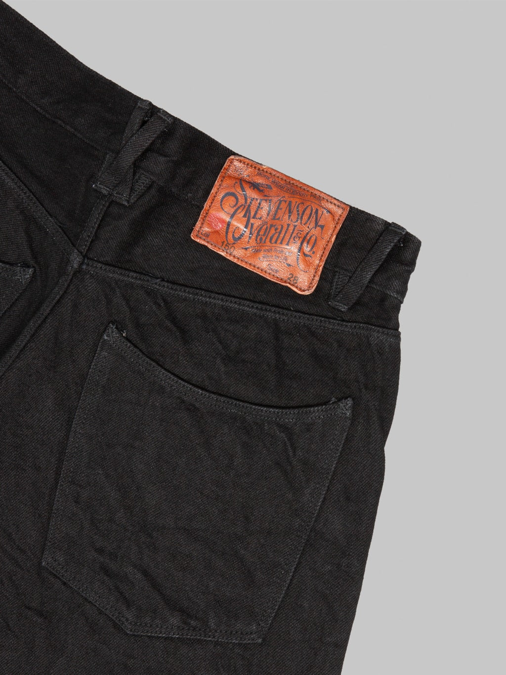 Stevenson Overall Co. Encinitas 150 12oz Solid Black Regular Straight Jeans