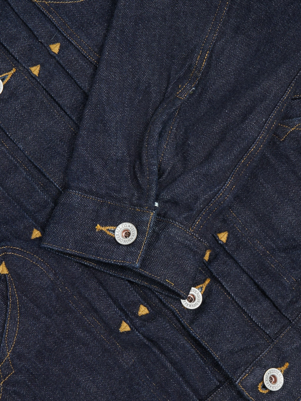 stevenson overall stockman cowboy indigo denim jacket buttons