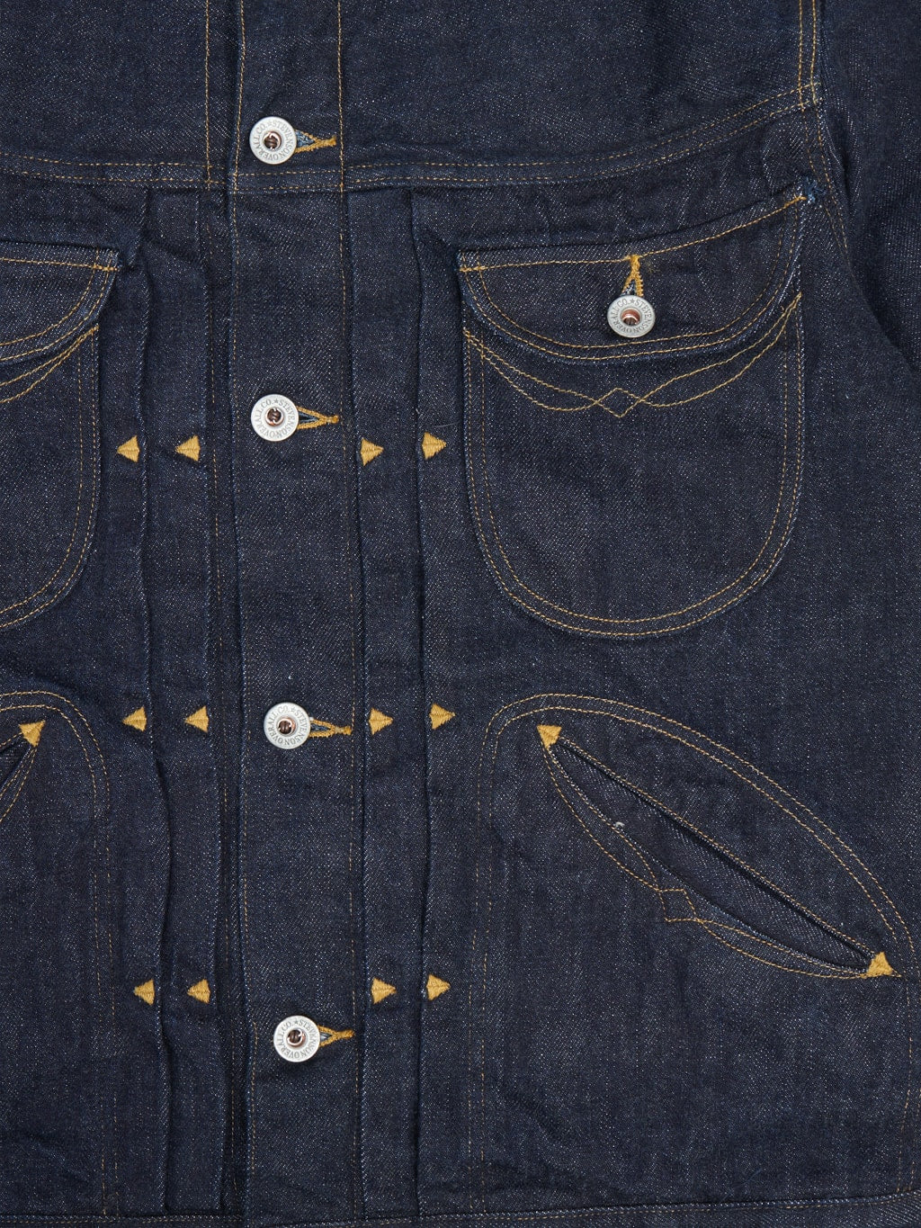 stevenson overall stockman cowboy indigo denim jacket pocket details