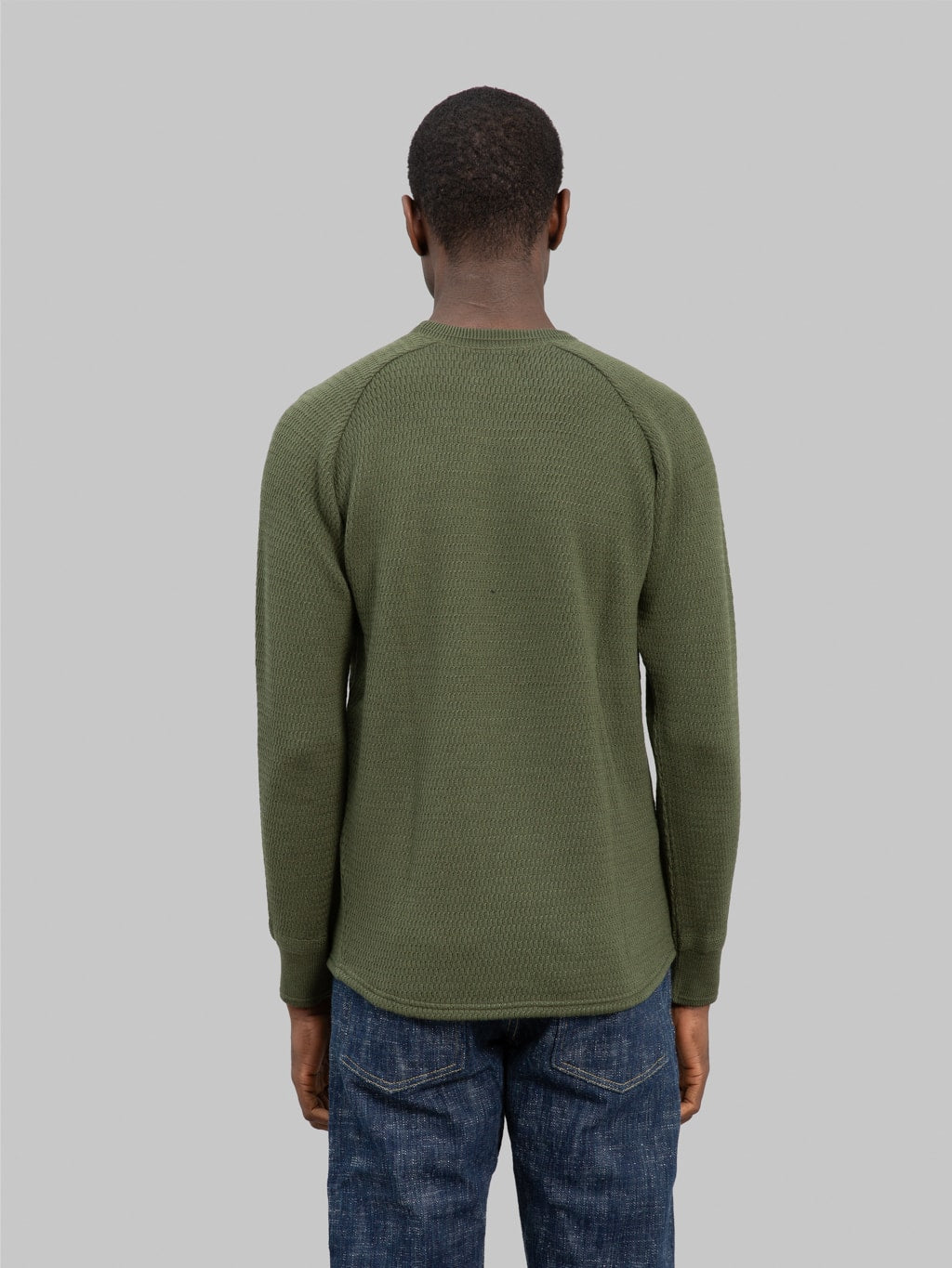 Stevenson Overall Co. Merino Wool Thermal Long Sleeve Shirt Olive