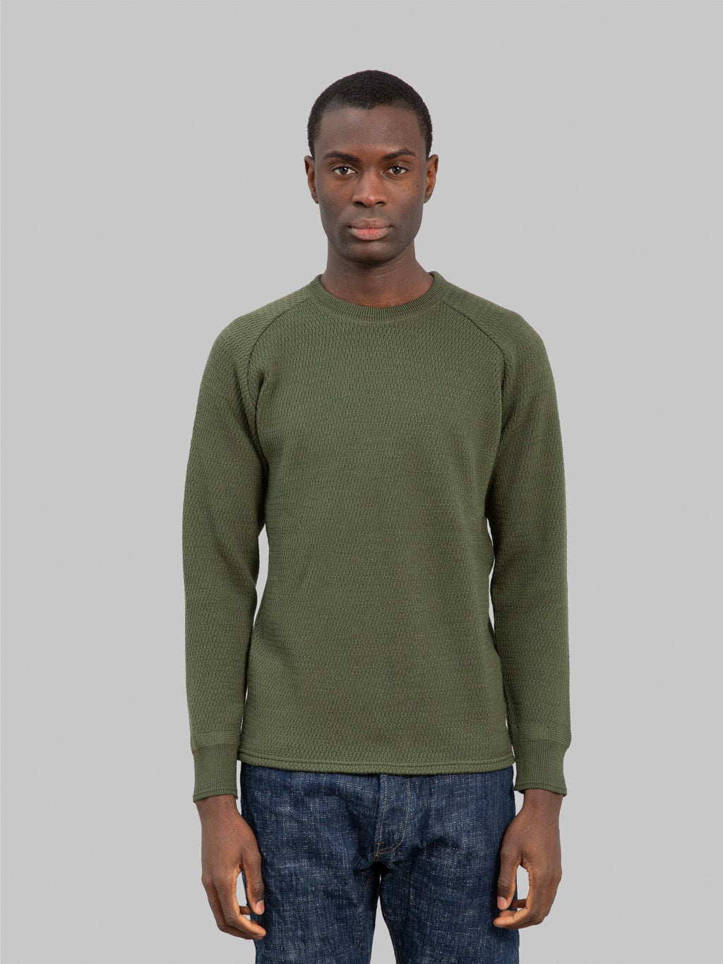 Stevenson Overall Co. Merino Wool Thermal Long Sleeve Shirt Olive