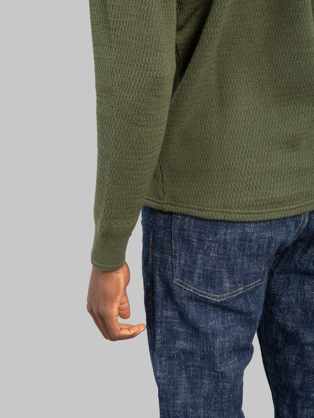 Stevenson Overall Co. Merino Wool Thermal Long Sleeve Shirt Olive