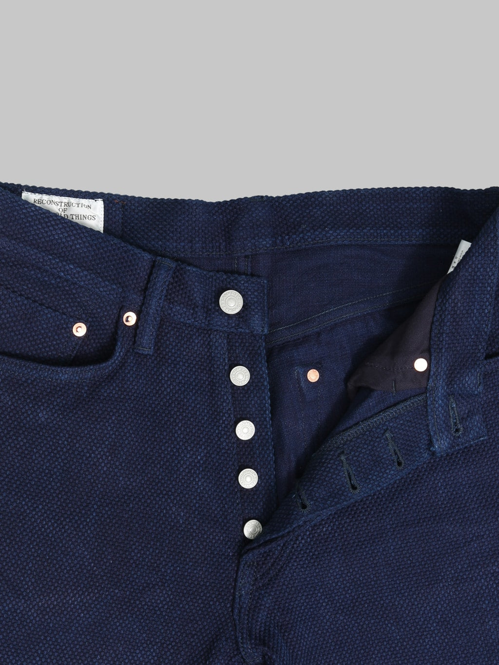 Studio DArtisan 1907 14oz Sashiko Regular Straight Jeans buttons