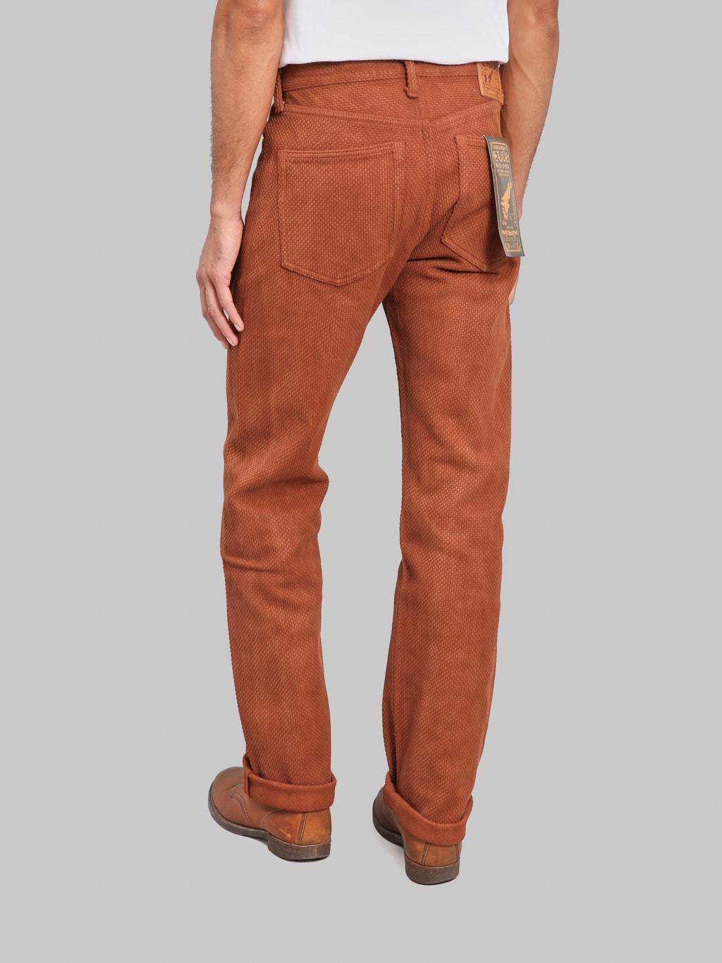 Studio D'Artisan 1914 17oz Amami Mud Dyed Sashiko Jeans Brown