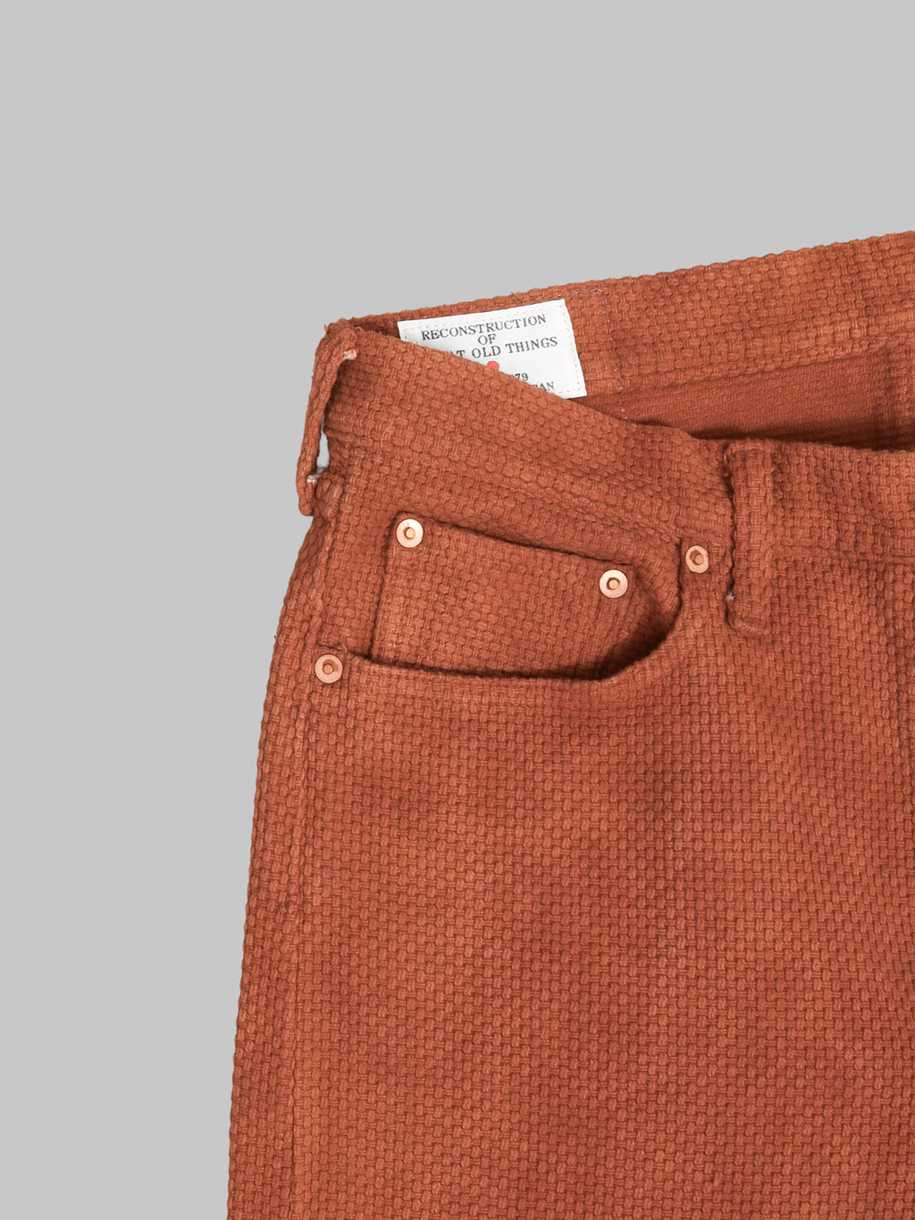 Studio D'Artisan 1914 17oz Amami Mud Dyed Sashiko Jeans Brown