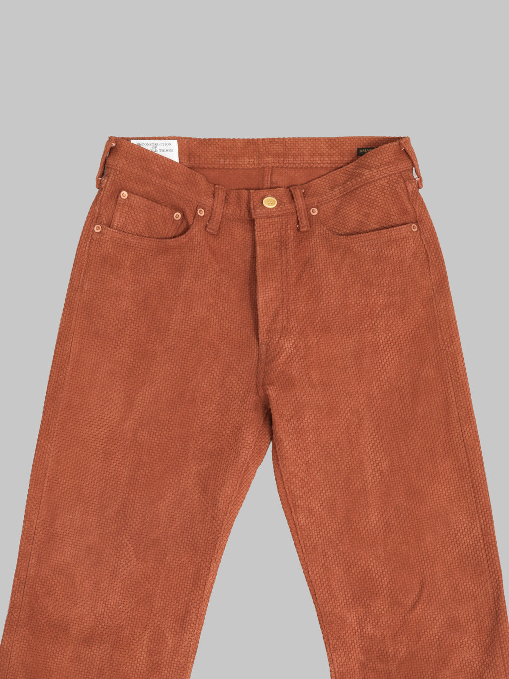 Studio D'Artisan 1914 17oz Amami Mud Dyed Sashiko Jeans Brown