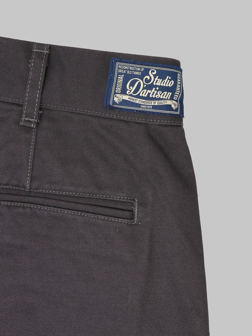 Studio D'Artisan 1925 Chino Shorts Carbon Black