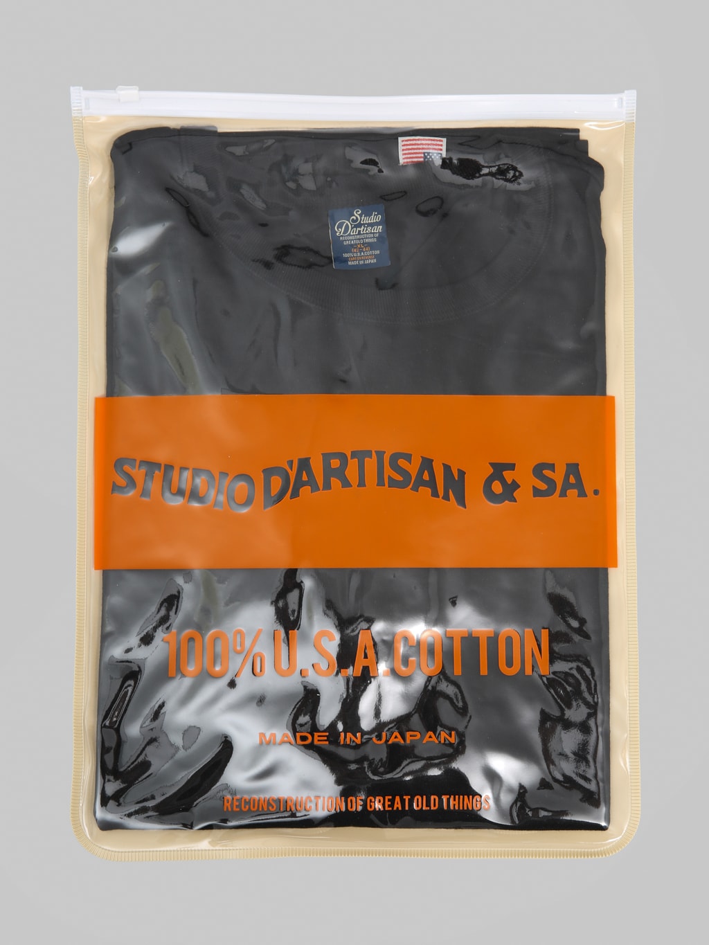 Studio D'Artisan 9912 USA Cotton T-Shirt Black