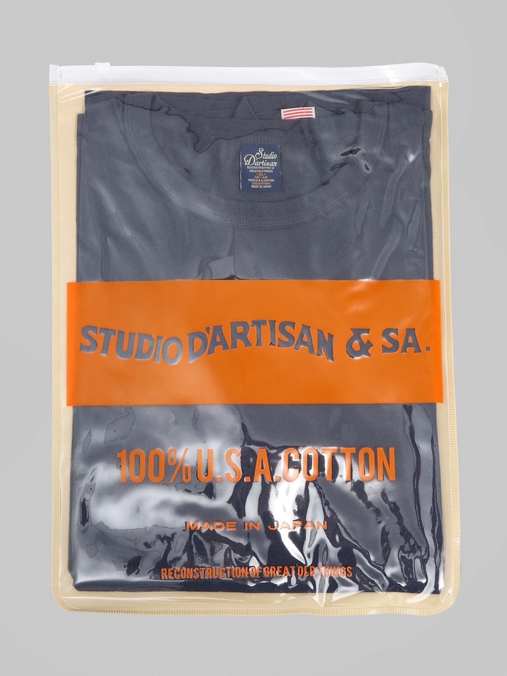 Studio D'Artisan 9912 USA Cotton T-Shirt Navy