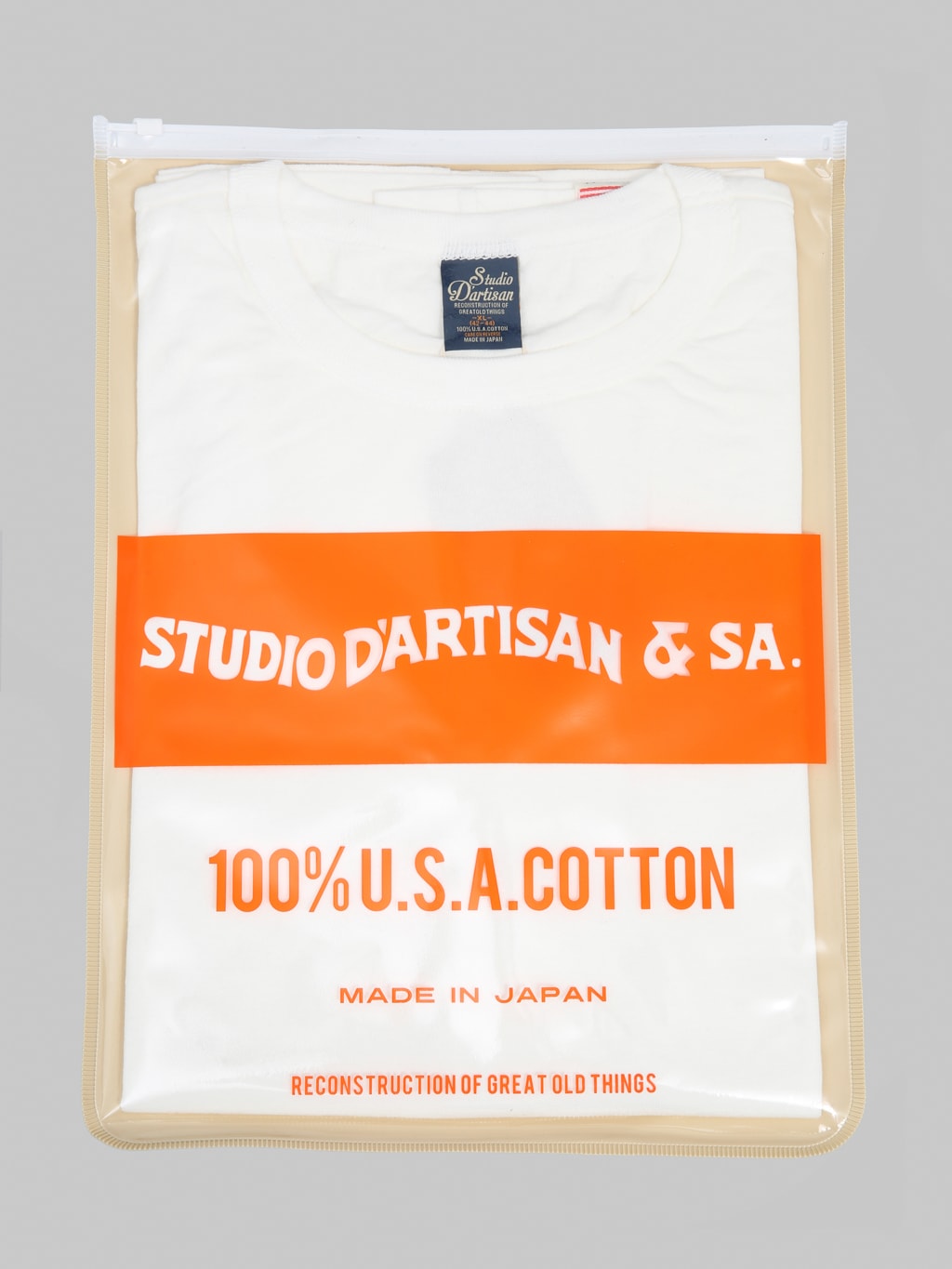 Studio D'Artisan 9912 USA Cotton T-Shirt White