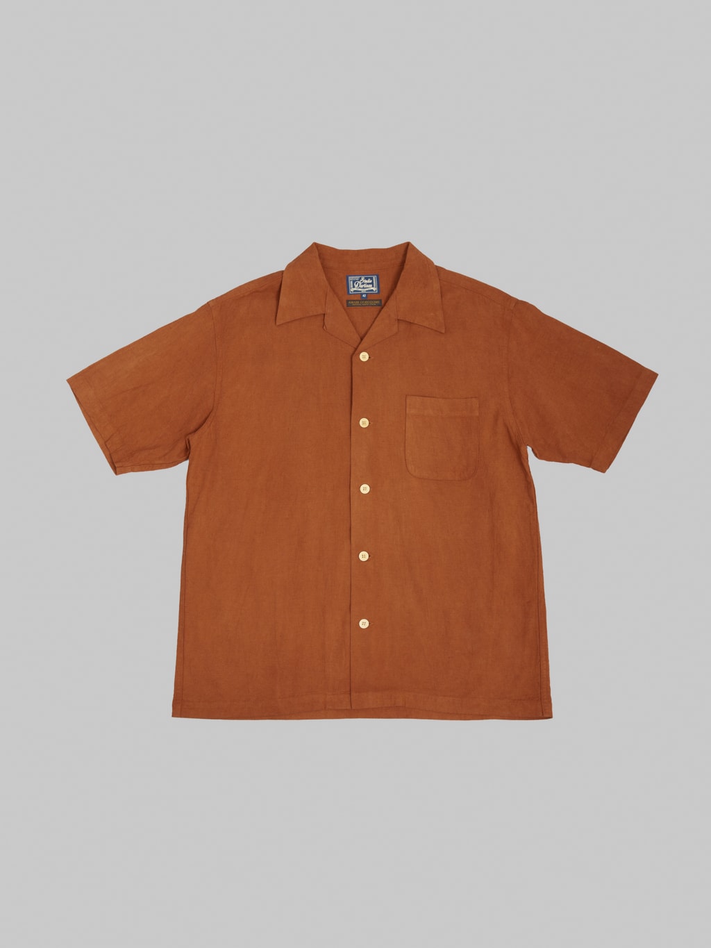 Studio D'Artisan 5739 "Amami Dorozome" Aloha Shirt Brown