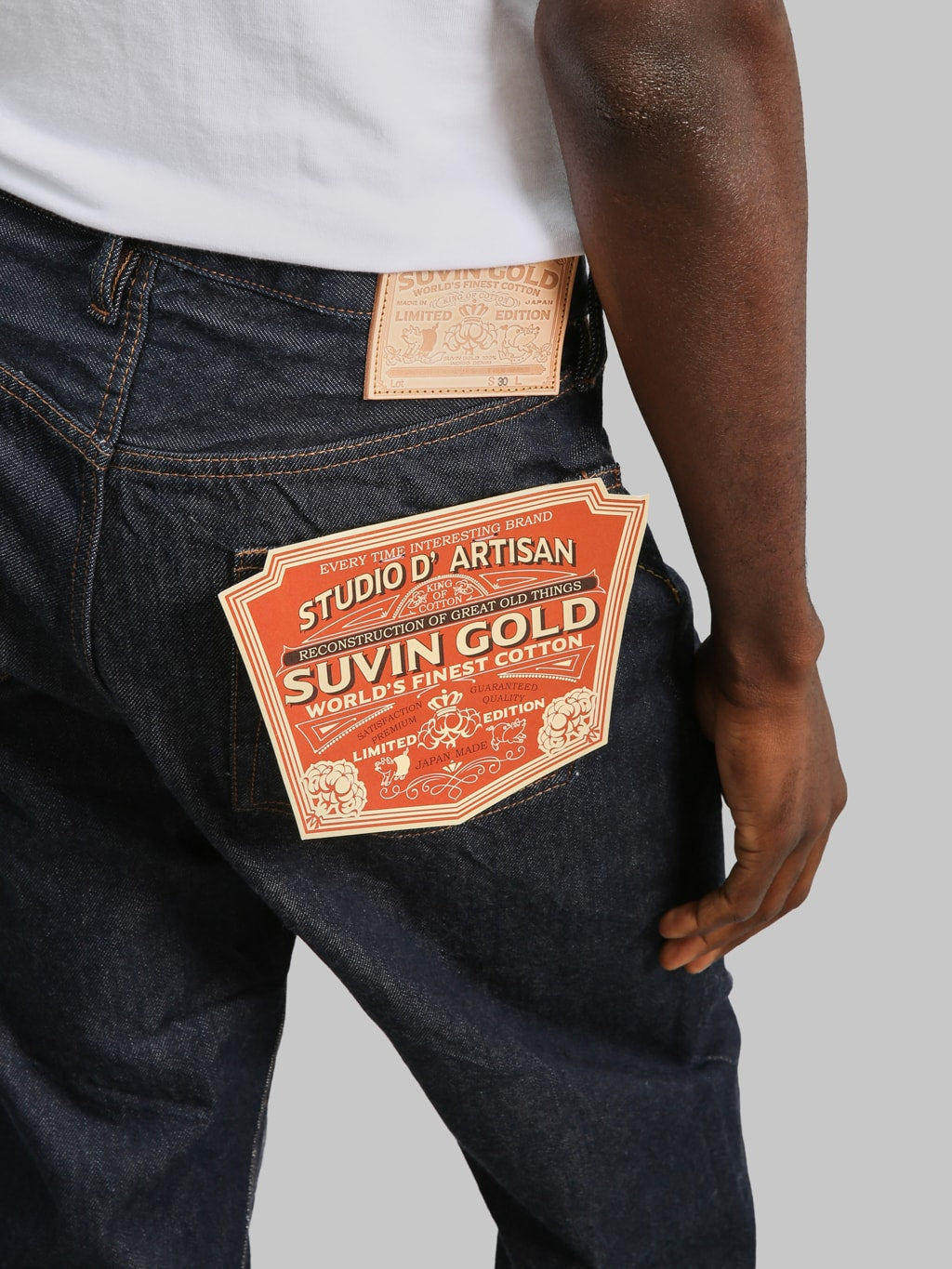 Studio D'Artisan D1922 15oz Suvin Gold Loose Straight Jeans - Redcast Heritage Co.